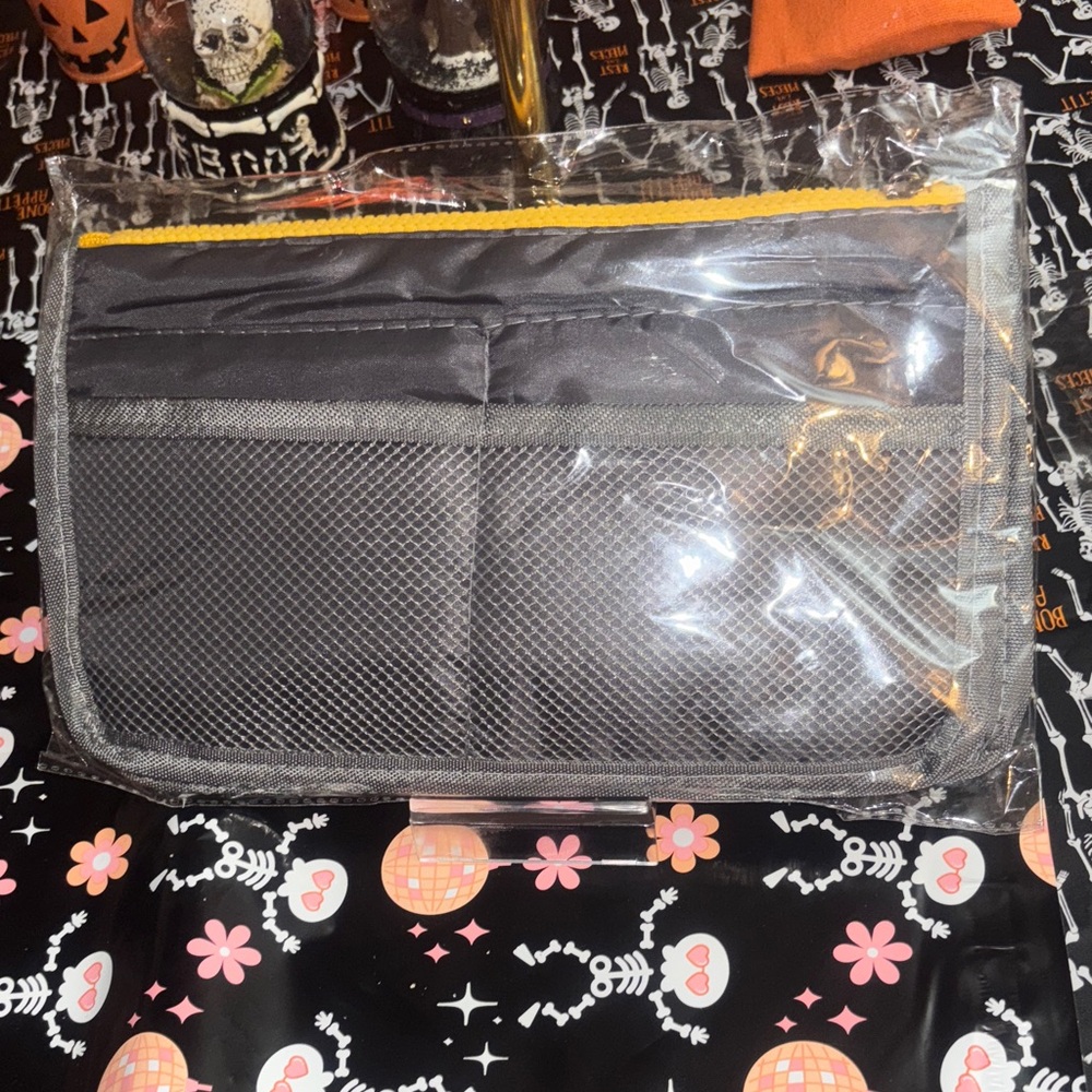 NWT! Gray and Yellow Bag Insert